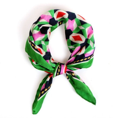 Fashion Silk Petit Square Scarf Nathalie Lete Shawl Wrap - Karma21