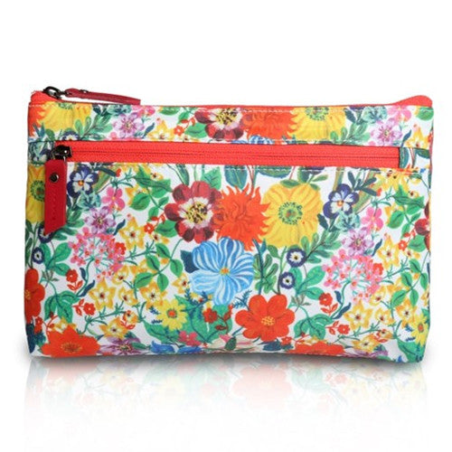 Nathalie Lete Flat Pouch - Floral Mint