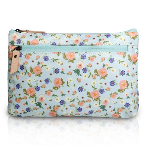 Nathalie Lete Flat Pouch - Floral Mint