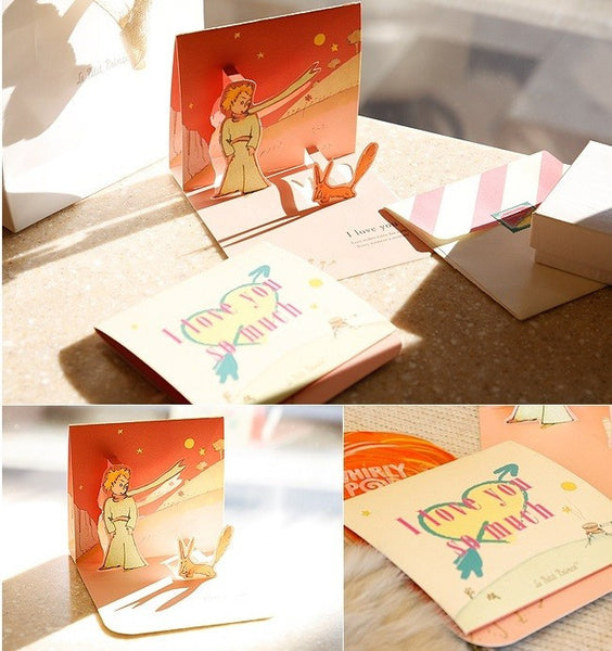 Le Petit Prince Love Pop-Up Card - Fox