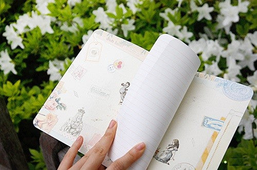 Vintage Collage Stitch Line Note (M) - The Little Prince 
