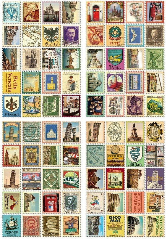 Stamp Sticker-Italy - 7321 DESIGN