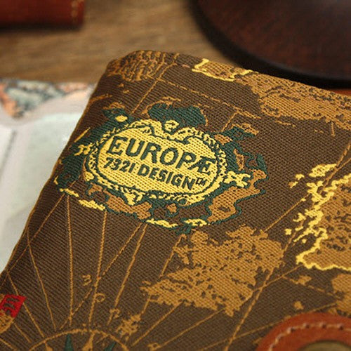 Euro Map Card Case (Brown)