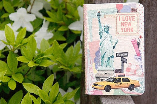 Vintage Collage Stitch Line Note (S) - New York