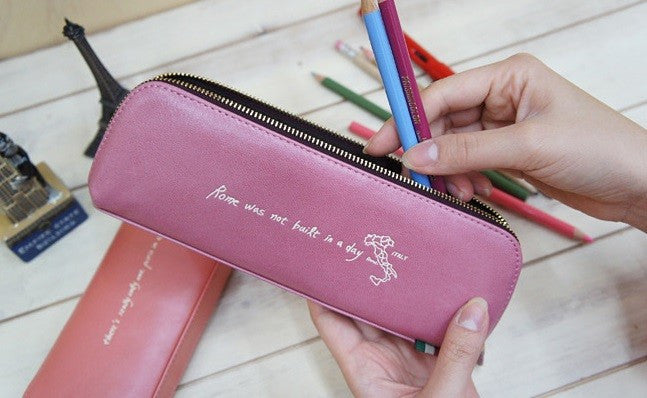 Alice Pencil Case - Pink Enamel - 7321 DESIGN