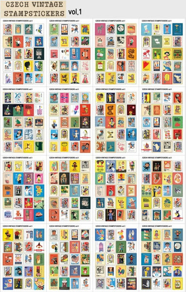 Vintage Postage Stamp Sticker Czech Vol. 1
