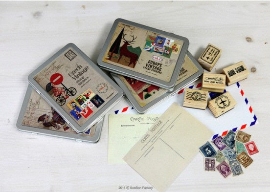 Vintage Postage Stamp Sticker Czech Vol. 1