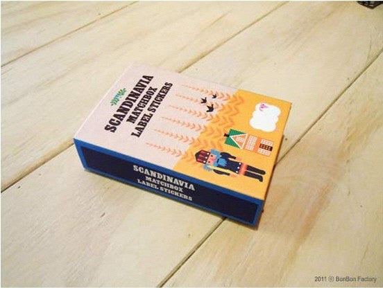 Scandinavia Matchbox Label Stickers