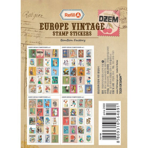 Europe Vintage Stampstickers-Refill_A