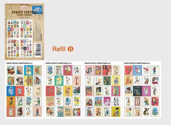 Europe Vintage Stampstickers-Refill_B