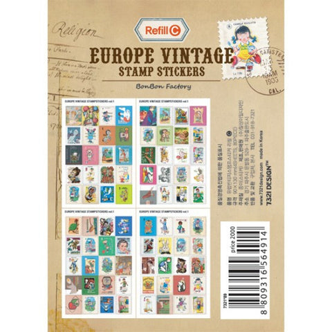 Europe Vintage Stampstickers-Refill_C