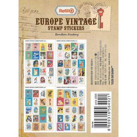 Europe Vintage Stampstickers-Refill_D