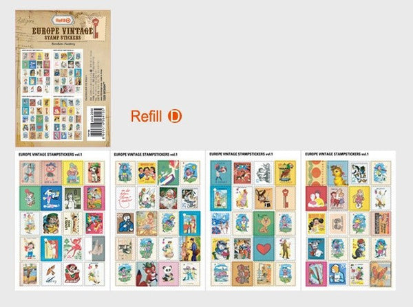 Europe Vintage Stampstickers-Refill_D