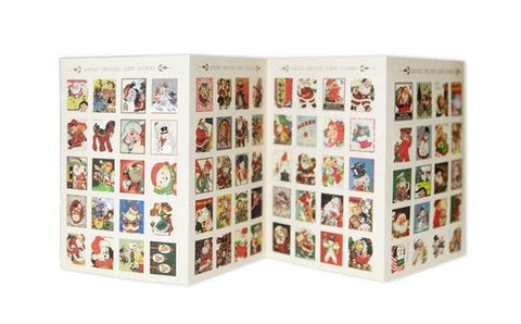 Vintage Christmas Stamp Stickers-Merry & Happy