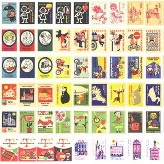 Czech Matchbox Label Stickers Refill Pack-E