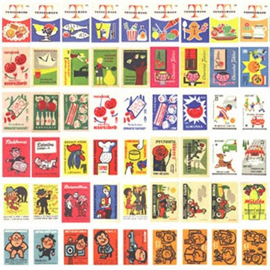Czech Matchbox Label Stickers Refill Pack-F