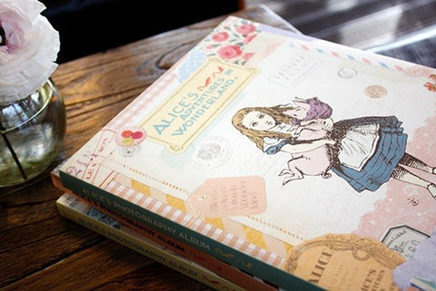 Vintage Collage Photo Album - Alice's Adventures In Wonderland - Alice