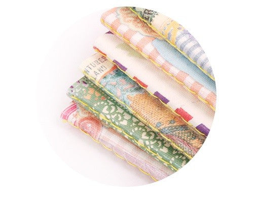 Vintage Collage Stitch Line Note (S) - Alice In Wonderland