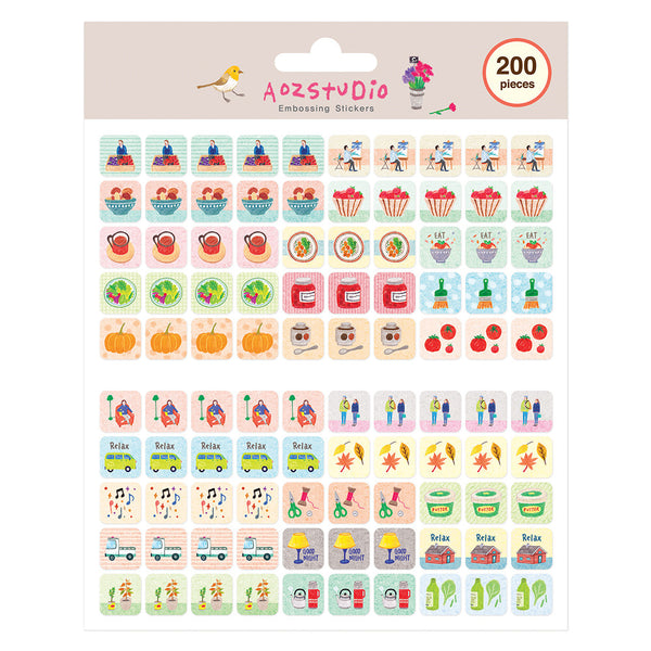 EMBOSSING STICKER VER.3 - Aozstudio