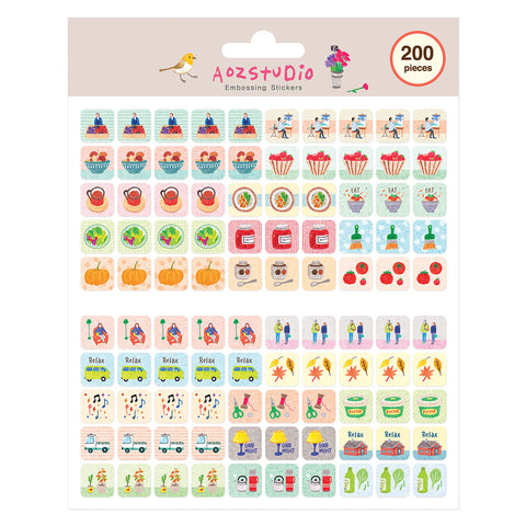 EMBOSSING STICKER VER.3 - Aozstudio