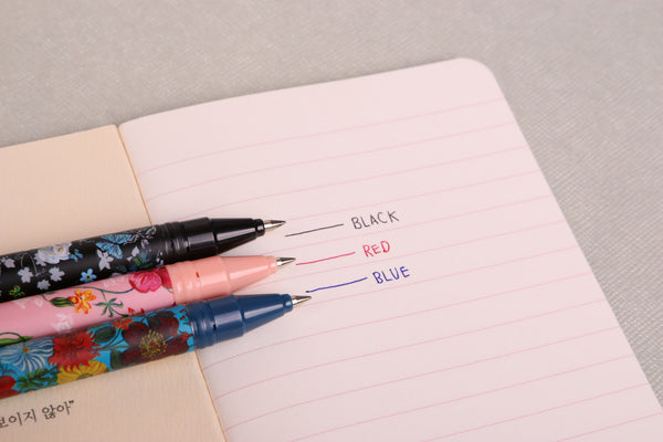 BALLPEN NATHALIE LETE -  Blue flower Black