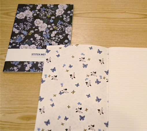 NATHALIE LETE STITCH NOTE A4 LINE - Rose Navy