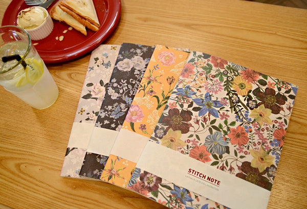 NATHALIE LETE STITCH NOTE A4 LINE - Rose Navy