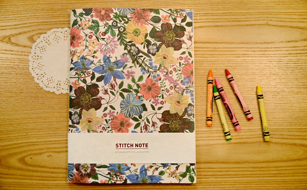NATHALIE LETE STITCH NOTE A4 LINE - Flowers
