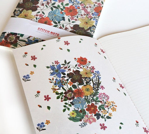 NATHALIE LETE STITCH NOTE A4 LINE - Flowers