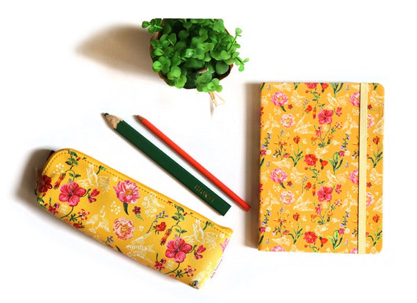 Nathalie Lete Pencil Pouch - Roses Navy