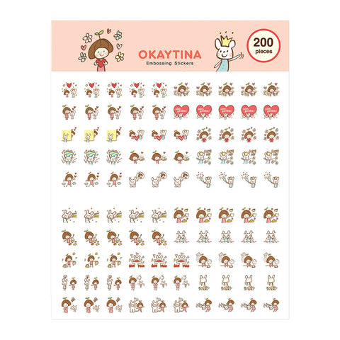 EMBOSSING STICKER VER.3 - Okaytina