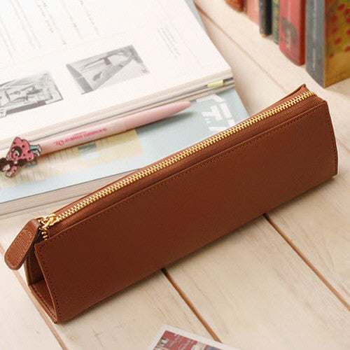 The 7321 Leather Pencil Case - Brown