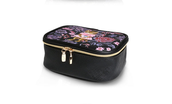 Square Cosmetic Pouch Nathalie Lete - Cat Black