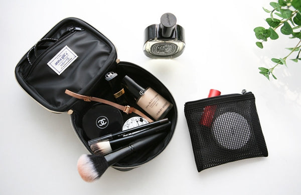 Square Cosmetic Pouch Nathalie Lete - Cat Black