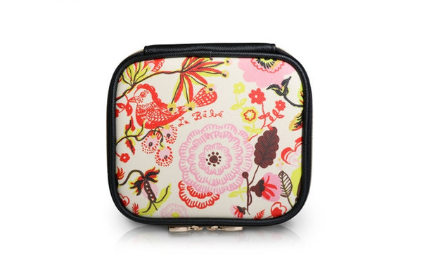 Square Cosmetic Pouch Nathalie Lete - Garden Beige