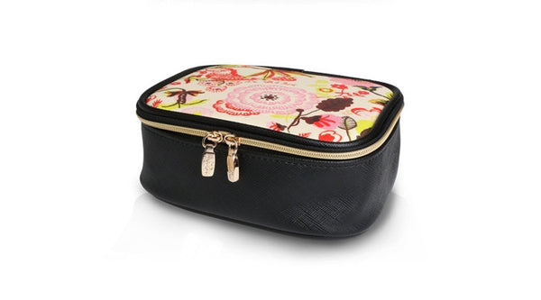 Square Cosmetic Pouch Nathalie Lete - Garden Beige