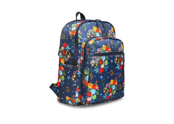 Paris Garden Backpack Big Bouquet Navy - Nathalie Lete