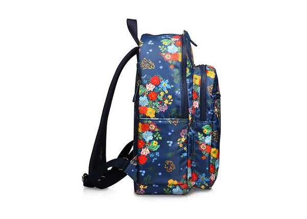 Paris Garden Backpack Big Bouquet Navy - Nathalie Lete
