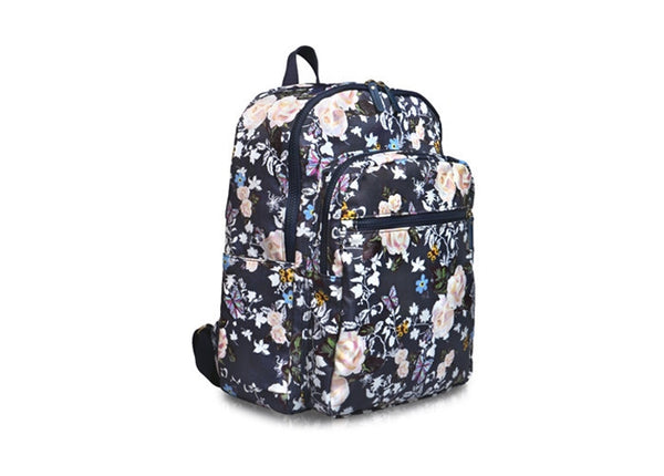 Paris Garden Backpack Roses Navy - Nathalie Lete