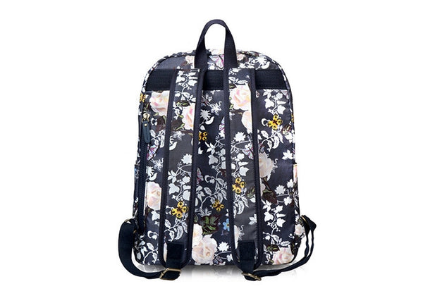 Paris Garden Backpack Roses Navy - Nathalie Lete
